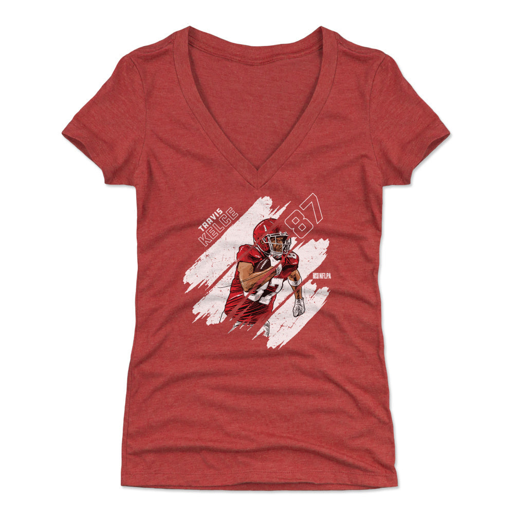 Travis Kelce Women's V-Neck T-Shirt | 500 LEVEL