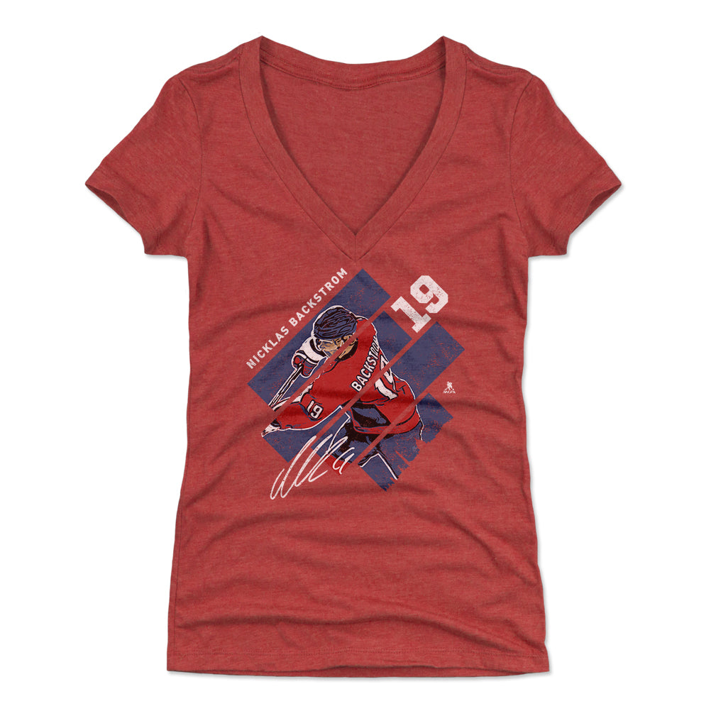 Nicklas Backstrom Women's V-Neck T-Shirt | 500 LEVEL