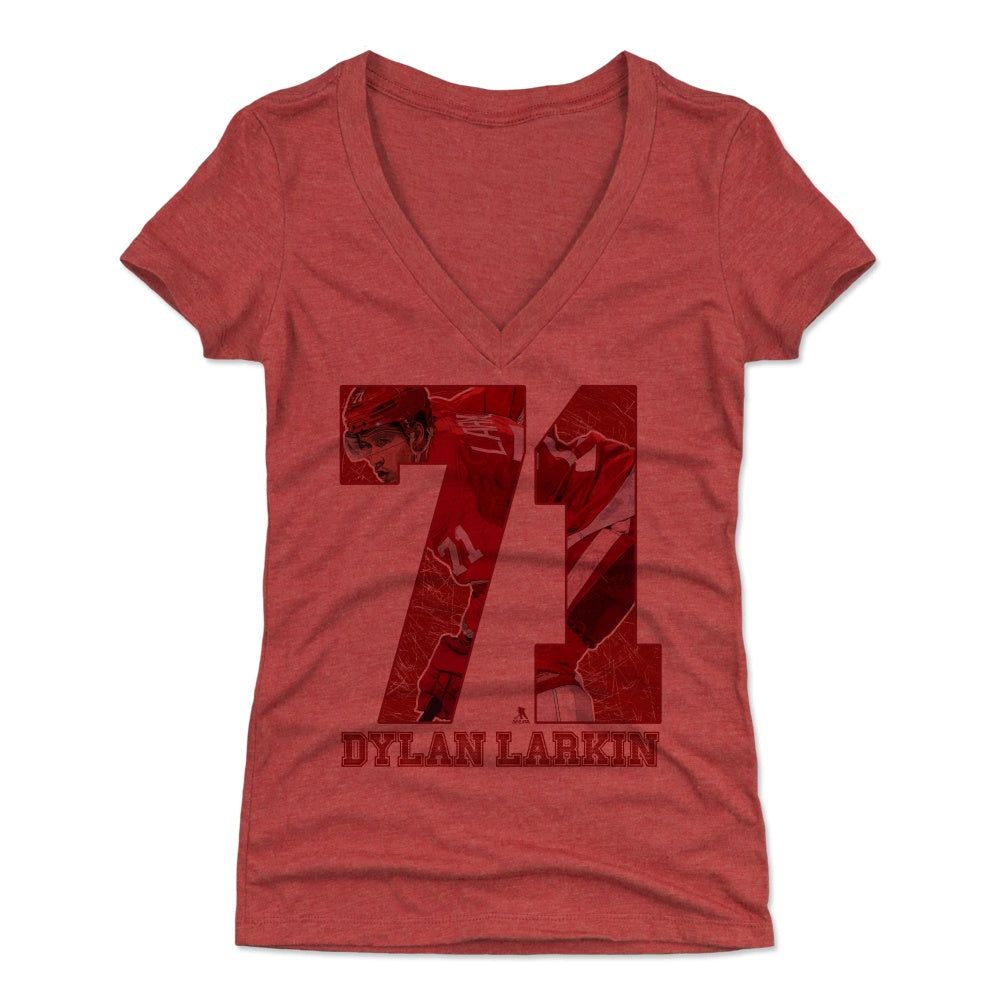 Dylan Larkin Women's V-Neck T-Shirt | 500 LEVEL