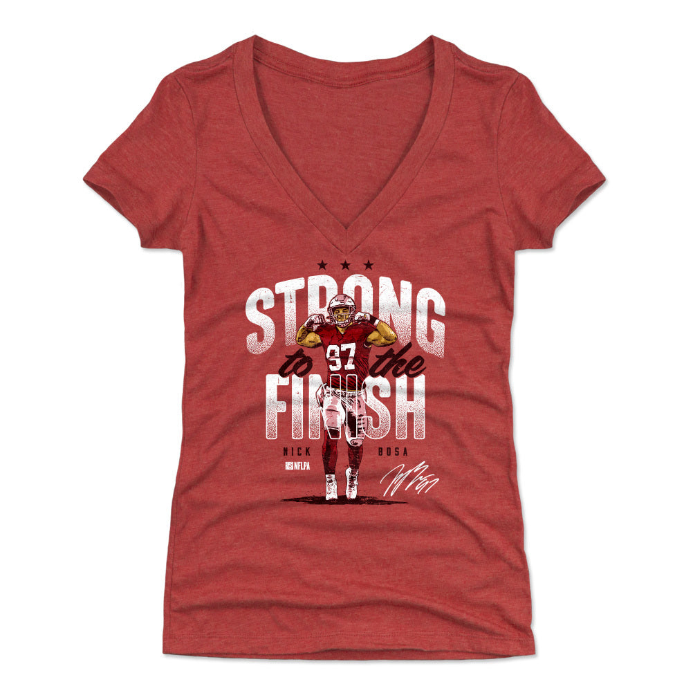 Nick Bosa Women's V-Neck T-Shirt | 500 LEVEL