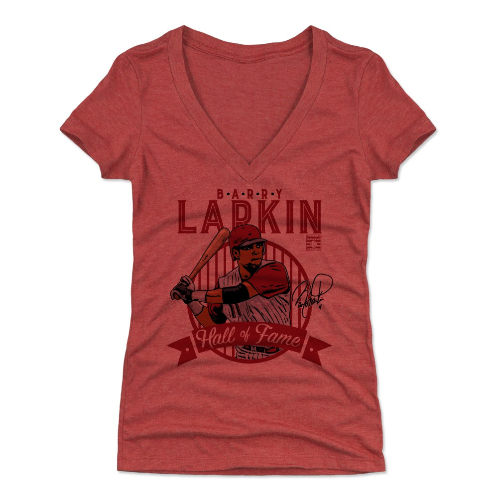 Barry Larkin Women's V-Neck T-Shirt | 500 LEVEL