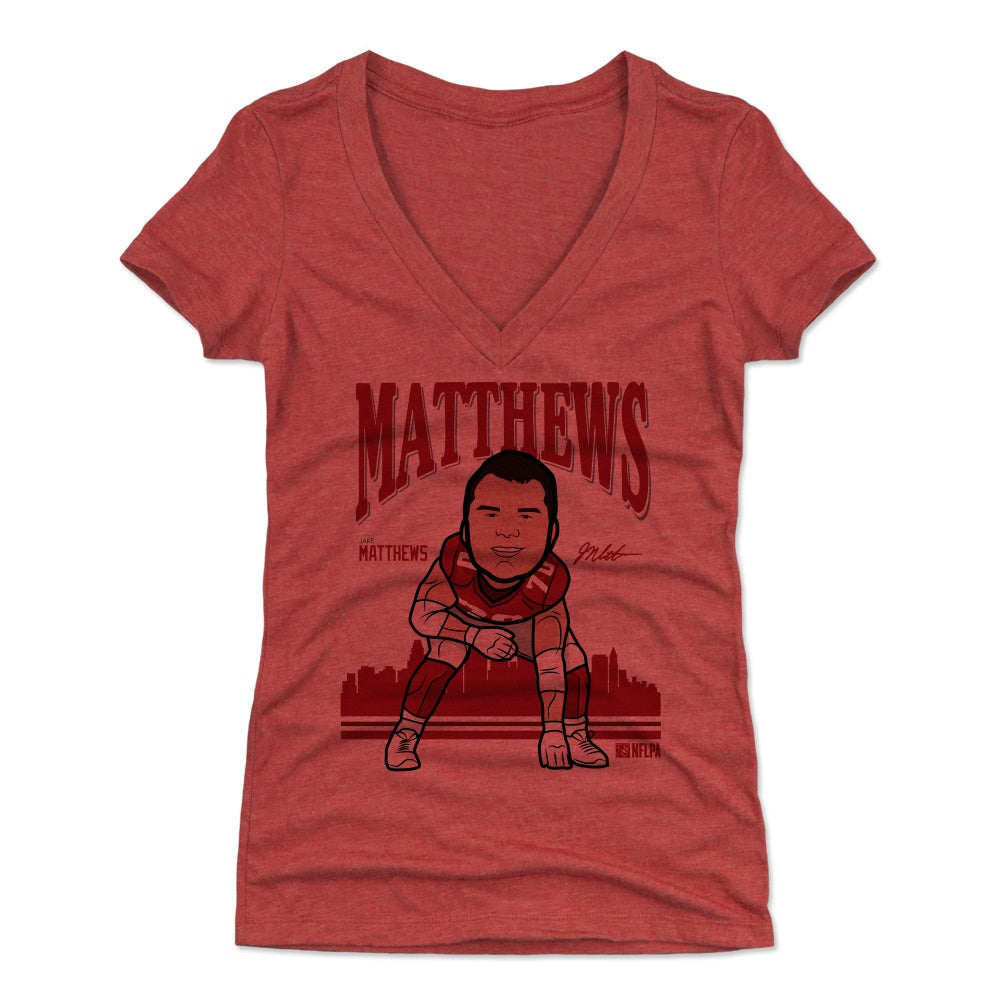 Jake Matthews Women's V-Neck T-Shirt | 500 LEVEL