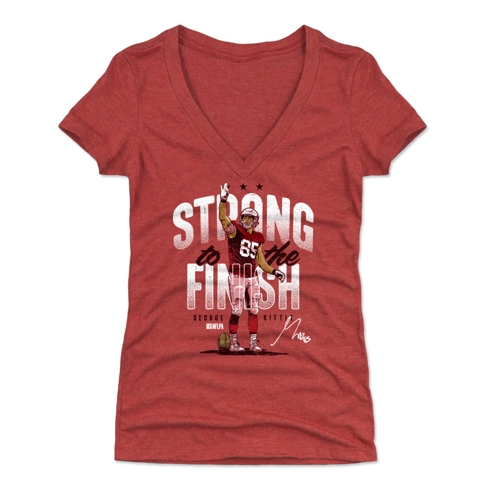 George Kittle Women's V-Neck T-Shirt | 500 LEVEL