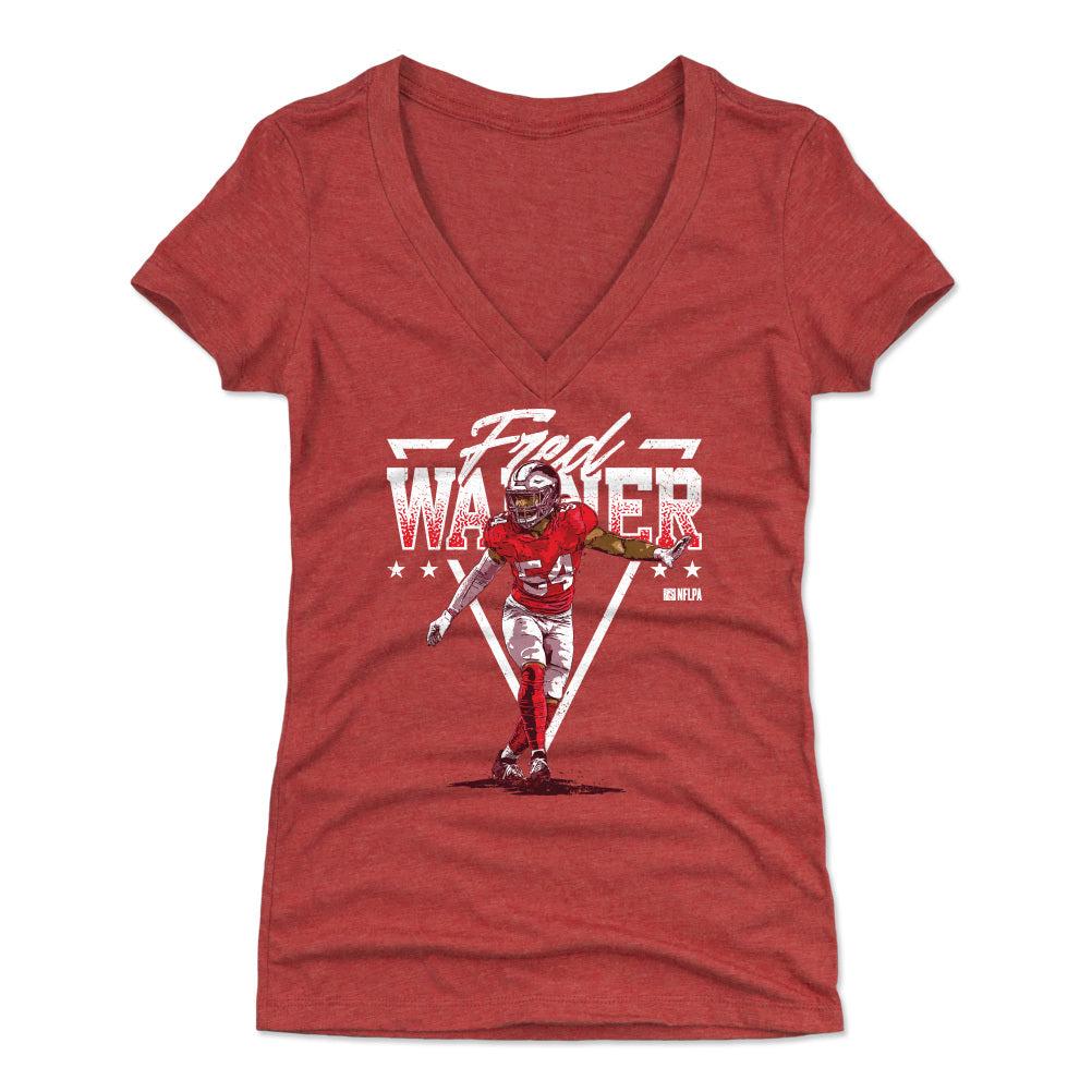 Fred Warner Women's V-Neck T-Shirt | 500 LEVEL