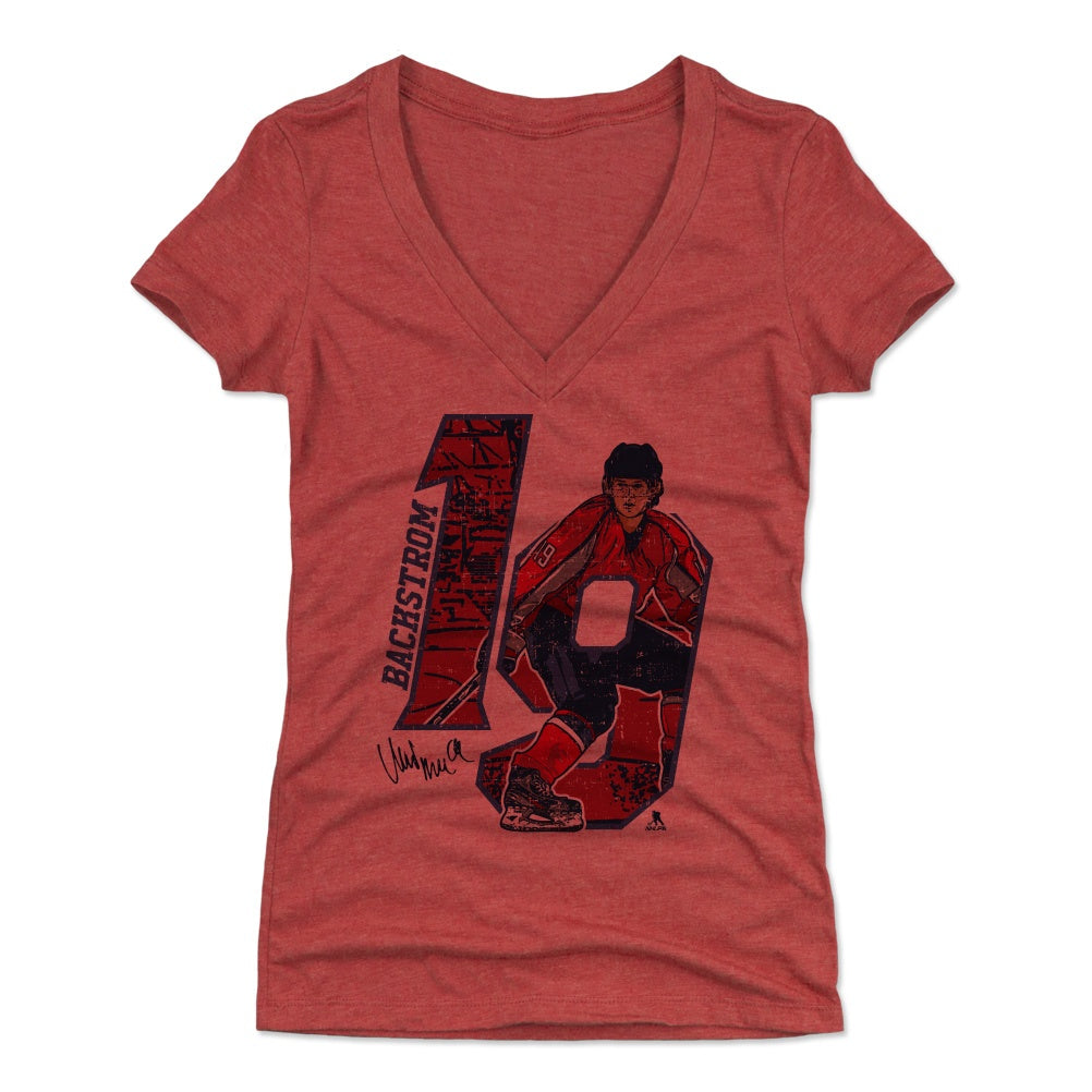 Nicklas Backstrom Women's V-Neck T-Shirt | 500 LEVEL