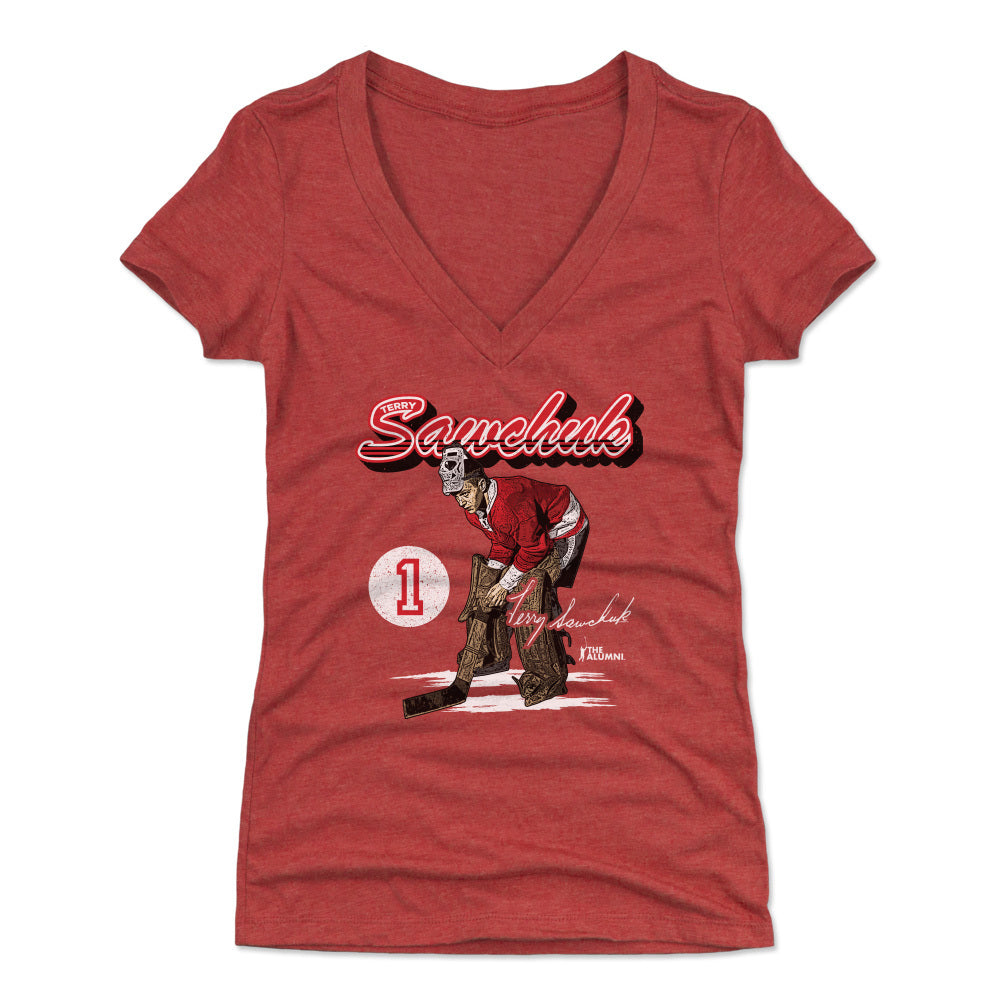 Terry Sawchuk Women's V-Neck T-Shirt | 500 LEVEL