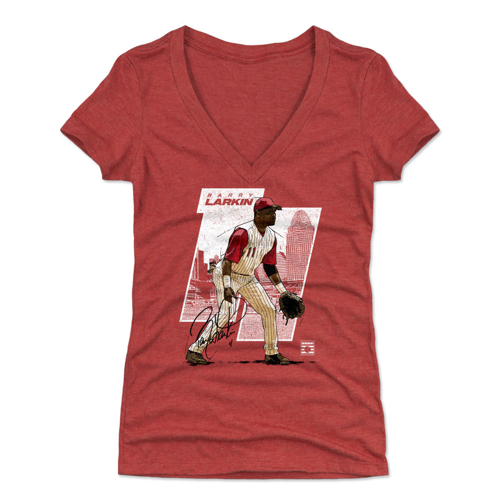 Barry Larkin Women's V-Neck T-Shirt | 500 LEVEL