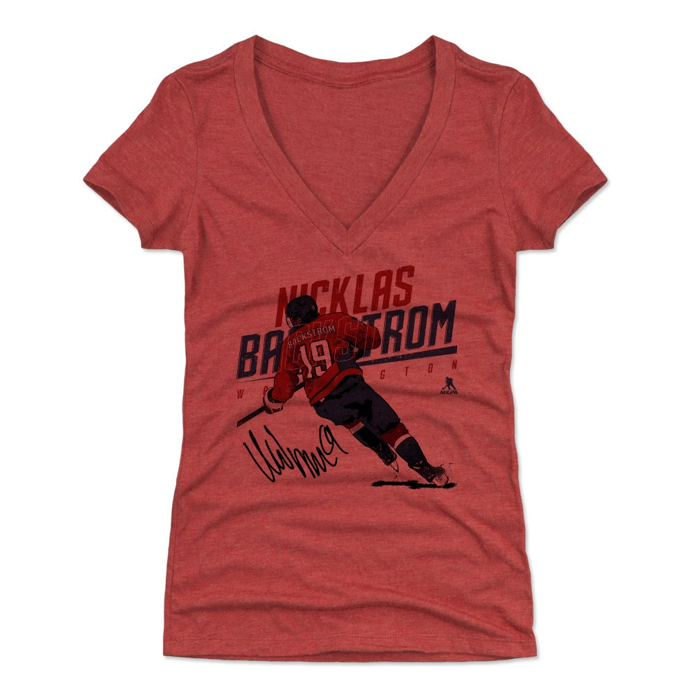Nicklas Backstrom Women's V-Neck T-Shirt | 500 LEVEL