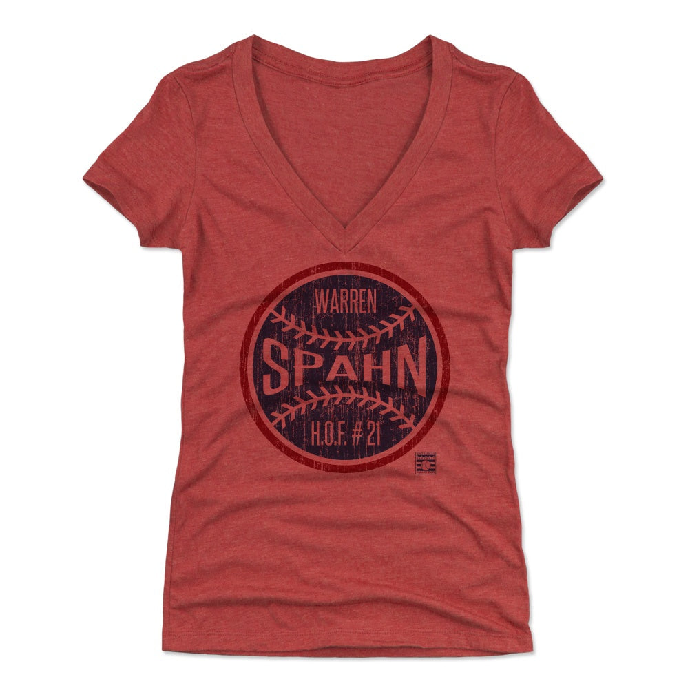Warren Spahn Women's V-Neck T-Shirt | 500 LEVEL