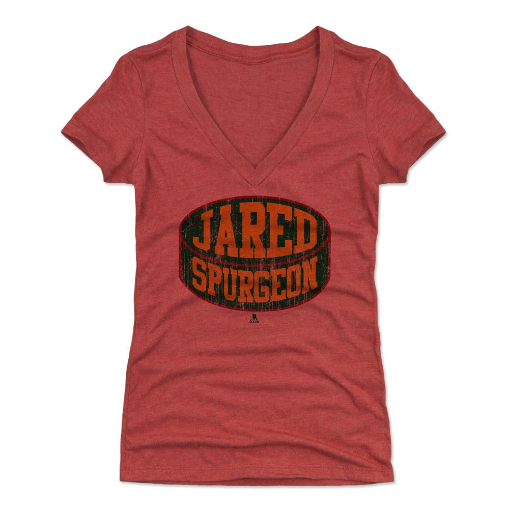 Jared Spurgeon Women's V-Neck T-Shirt | 500 LEVEL