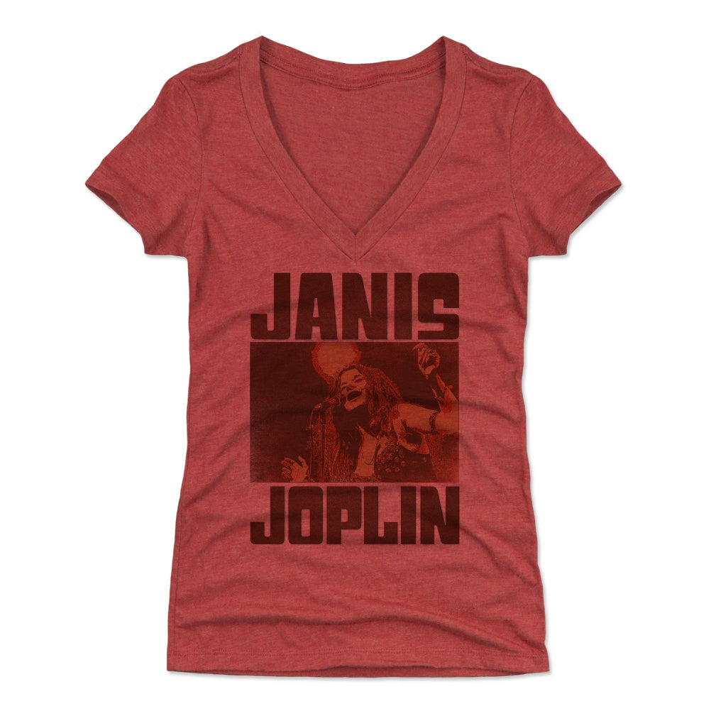 Janis Joplin Women's V-Neck T-Shirt | 500 LEVEL