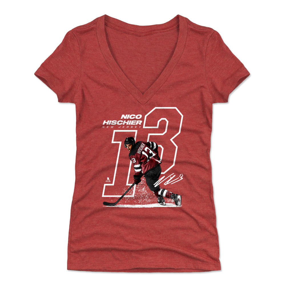 Nico Hischier Women's V-Neck T-Shirt | 500 LEVEL