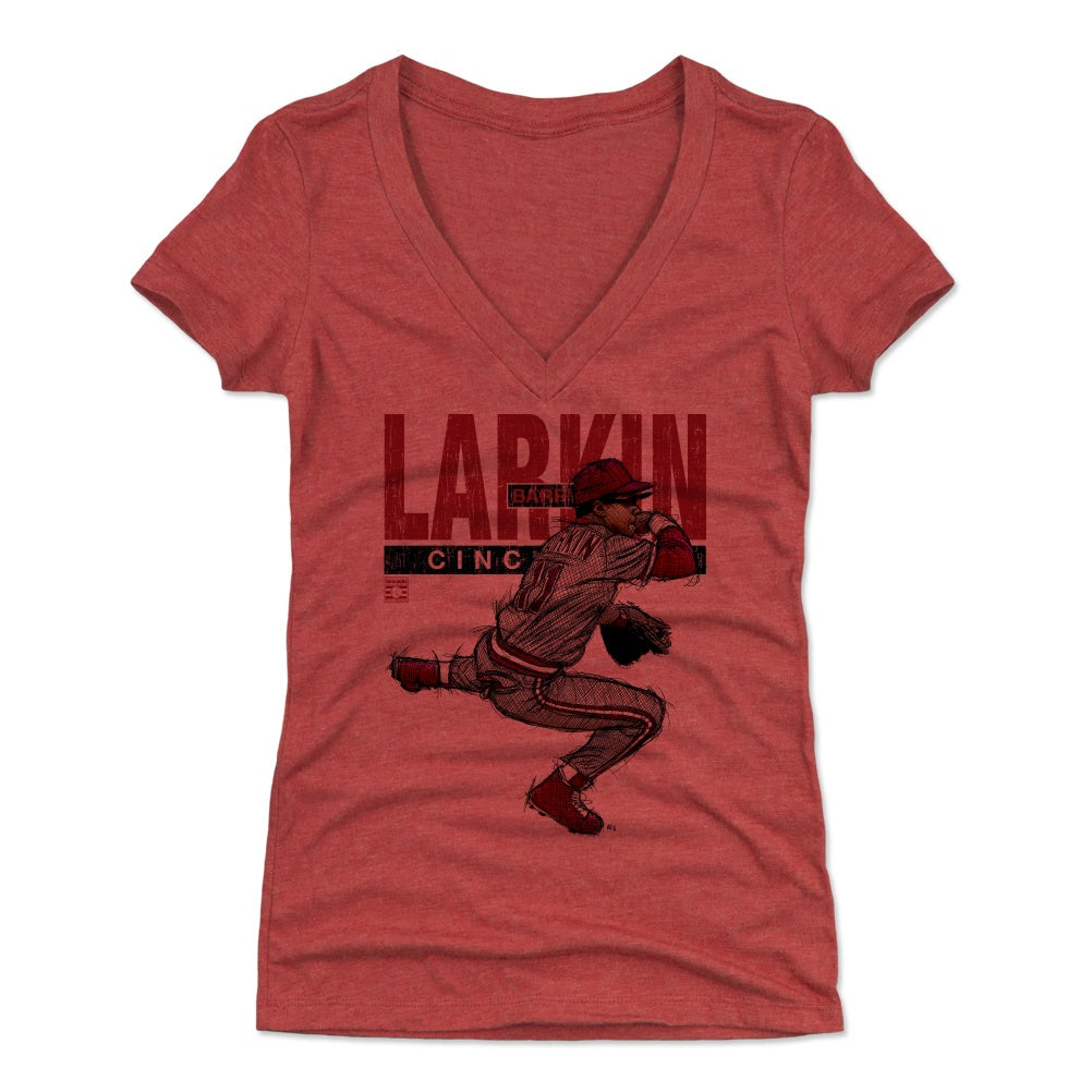 Barry Larkin Women's V-Neck T-Shirt | 500 LEVEL