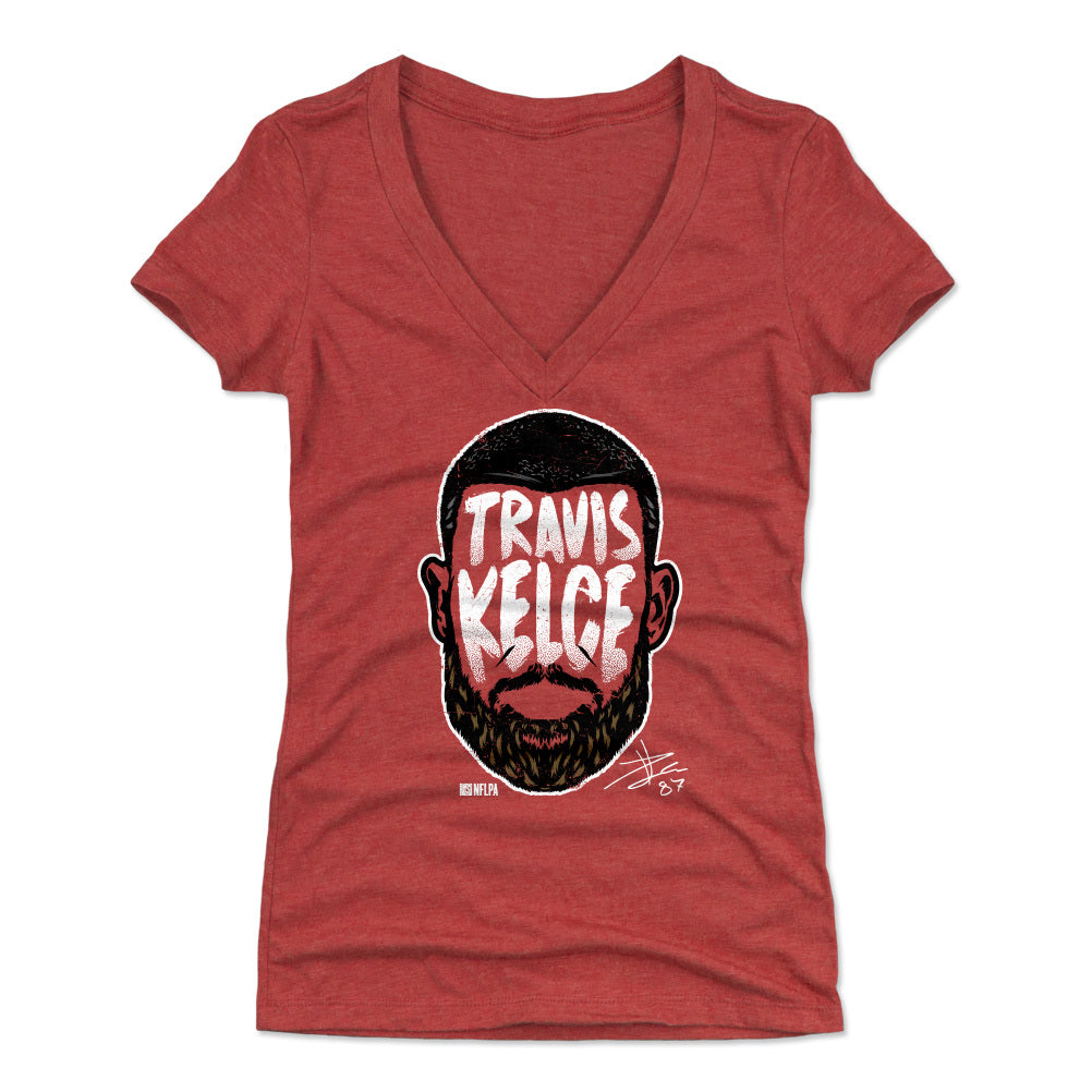 Travis Kelce Women's V-Neck T-Shirt | 500 LEVEL