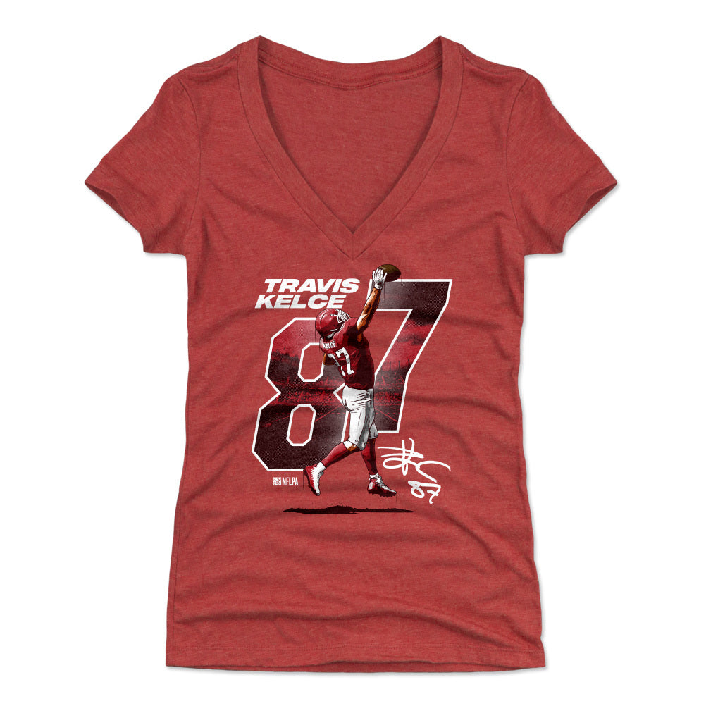 Travis Kelce Women's V-Neck T-Shirt | 500 LEVEL