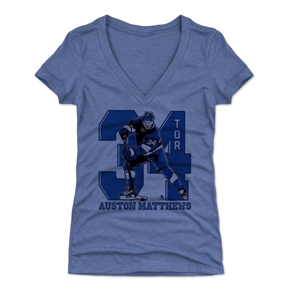 Auston Matthews Women's V-Neck T-Shirt | 500 LEVEL