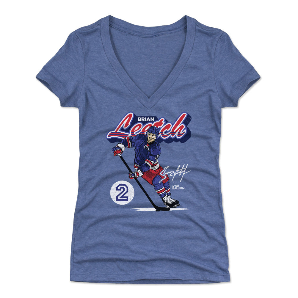 Brian Leetch Women's V-Neck T-Shirt | 500 LEVEL