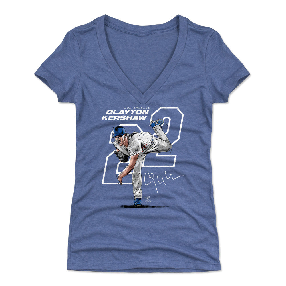 Clayton Kershaw Women's V-Neck T-Shirt | 500 LEVEL