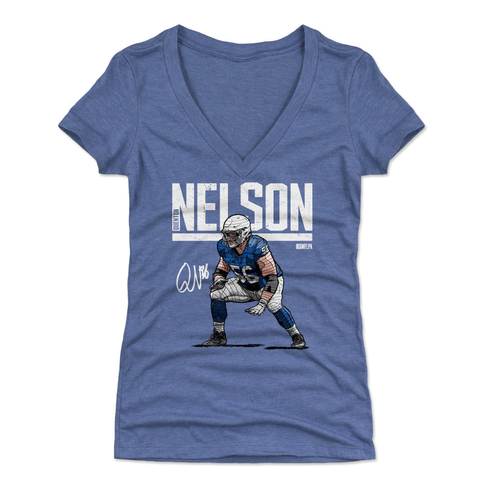 Quenton Nelson Women's V-Neck T-Shirt | 500 LEVEL
