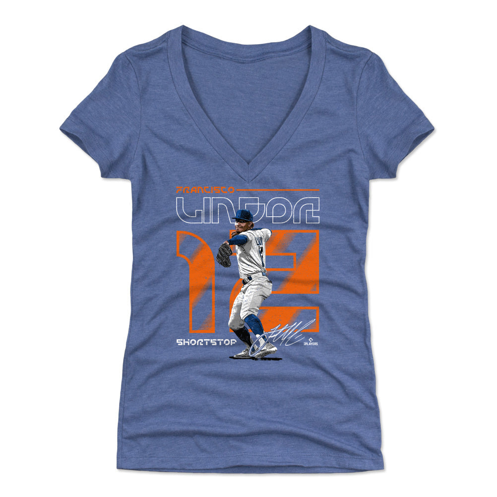 Francisco Lindor Women's V-Neck T-Shirt | 500 LEVEL