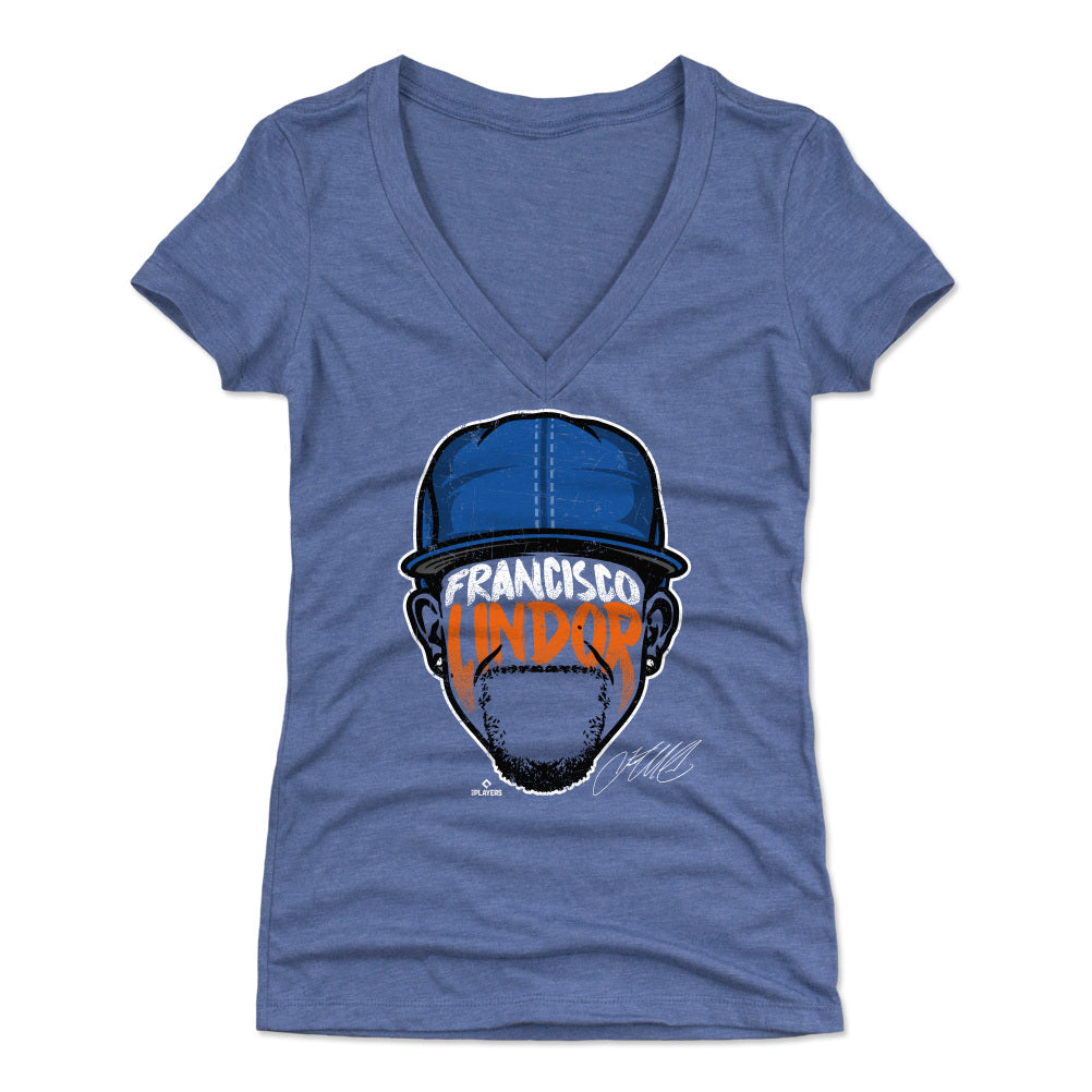 Francisco Lindor Women's V-Neck T-Shirt | 500 LEVEL