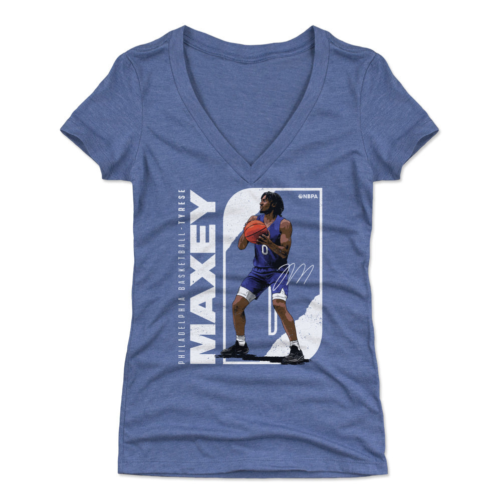 Tyrese Maxey Women's V-Neck T-Shirt | 500 LEVEL