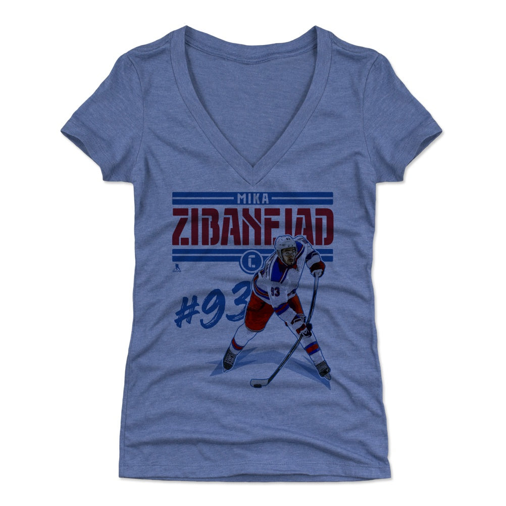 Mika Zibanejad Women's V-Neck T-Shirt | 500 LEVEL