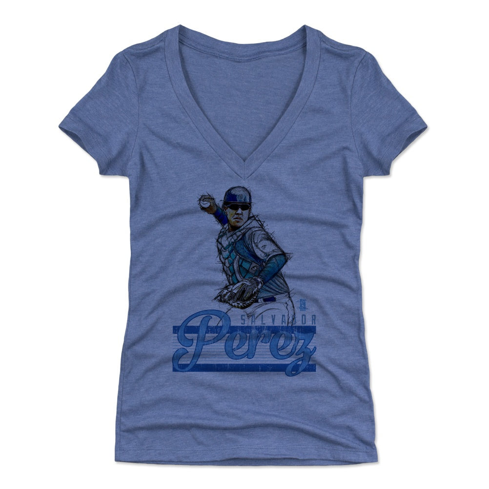 Salvador Perez Women's V-Neck T-Shirt | 500 LEVEL