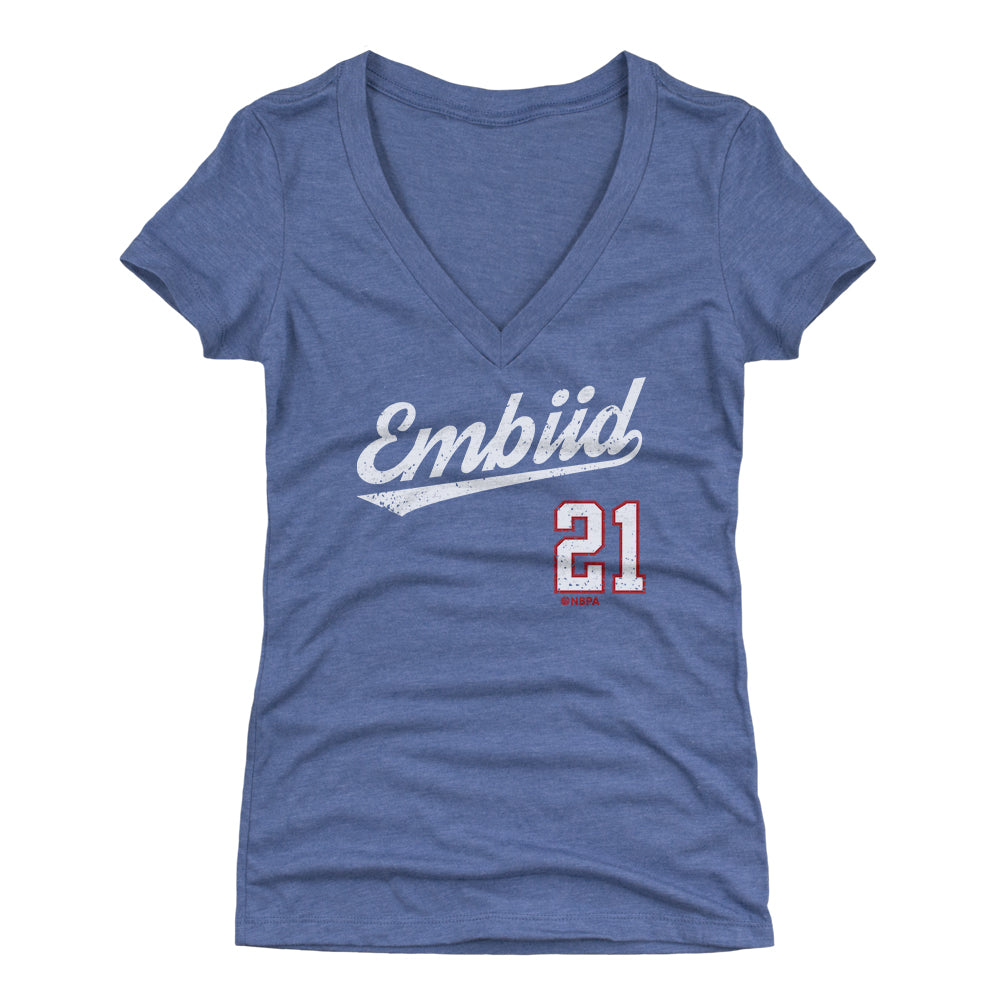 Joel Embiid Women's V-Neck T-Shirt | 500 LEVEL