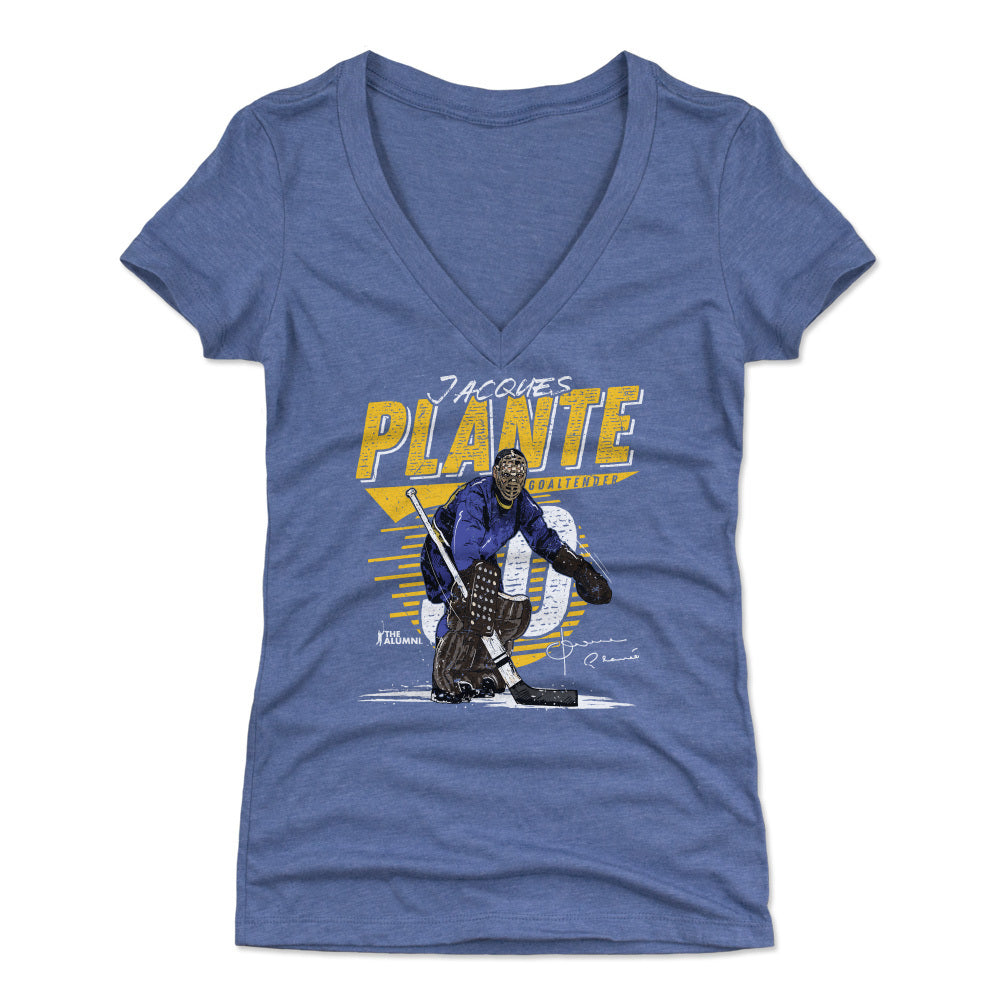 Jacques Plante Women's V-Neck T-Shirt | 500 LEVEL