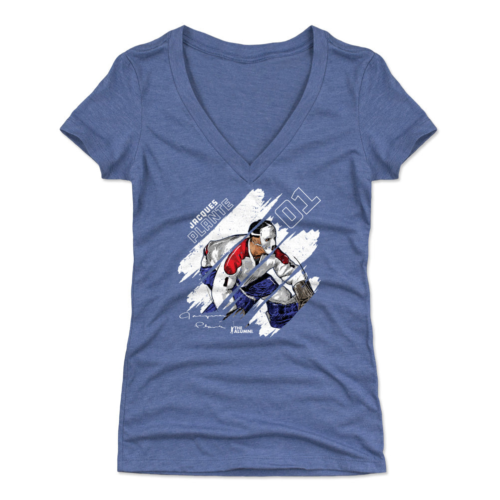 Jacques Plante Women's V-Neck T-Shirt | 500 LEVEL