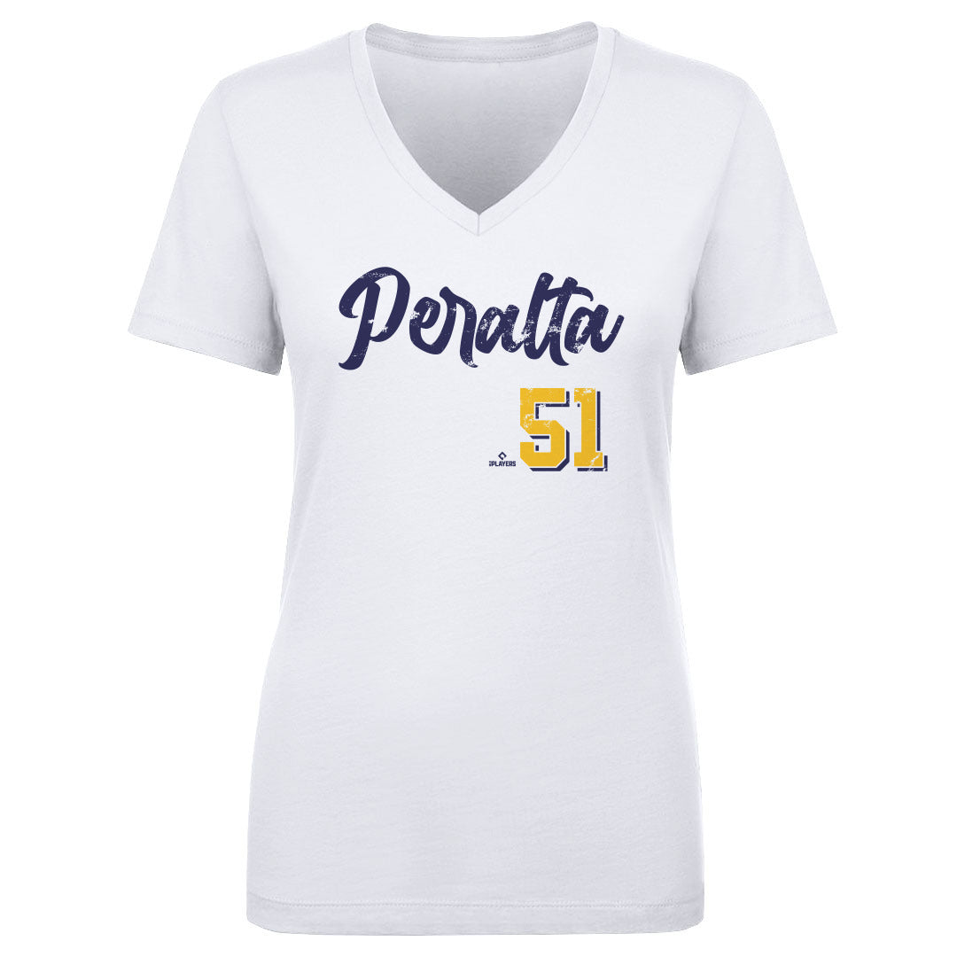 Freddy Peralta Women's V-Neck T-Shirt | 500 LEVEL
