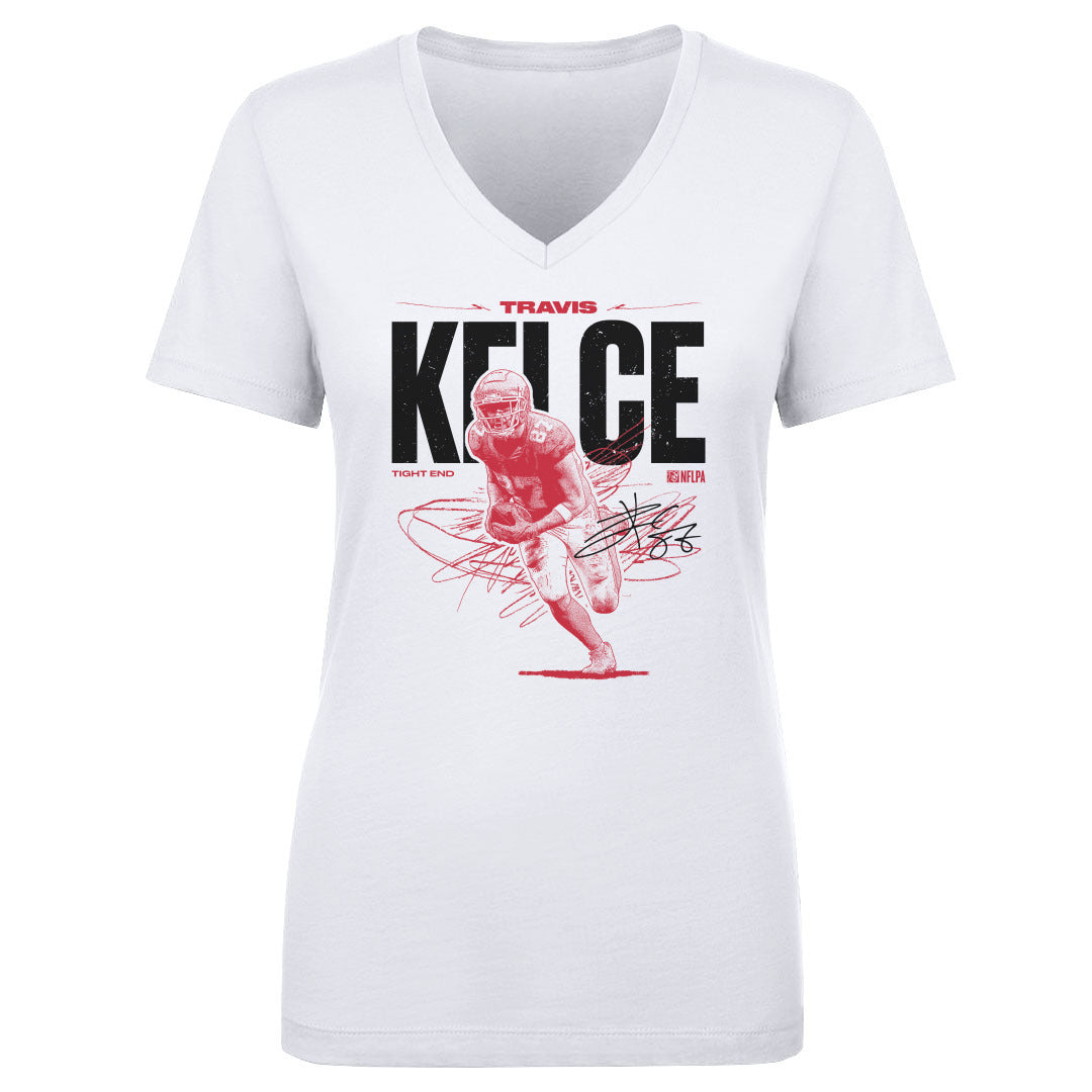 Travis Kelce Women's V-Neck T-Shirt | 500 LEVEL