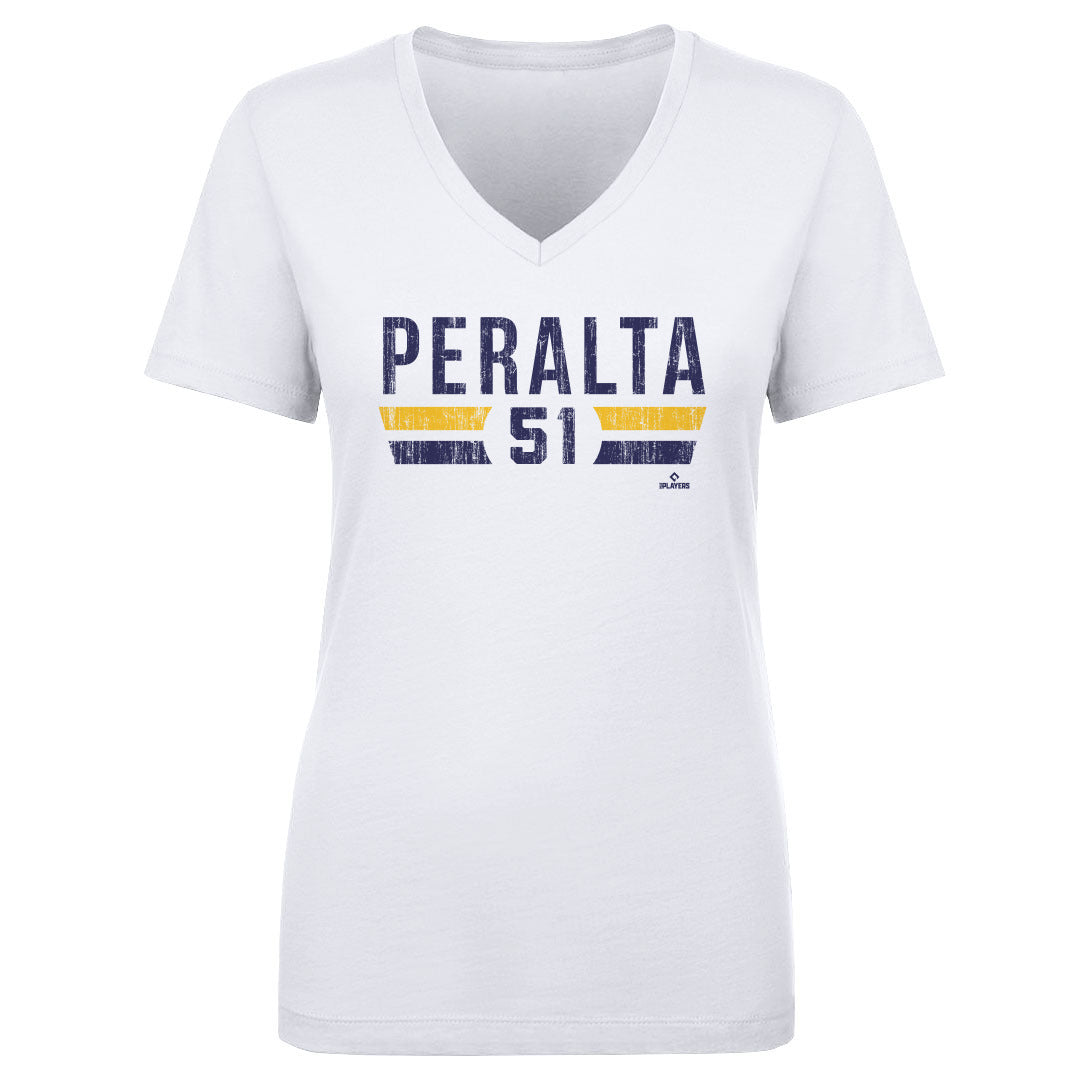 Freddy Peralta Women's V-Neck T-Shirt | 500 LEVEL