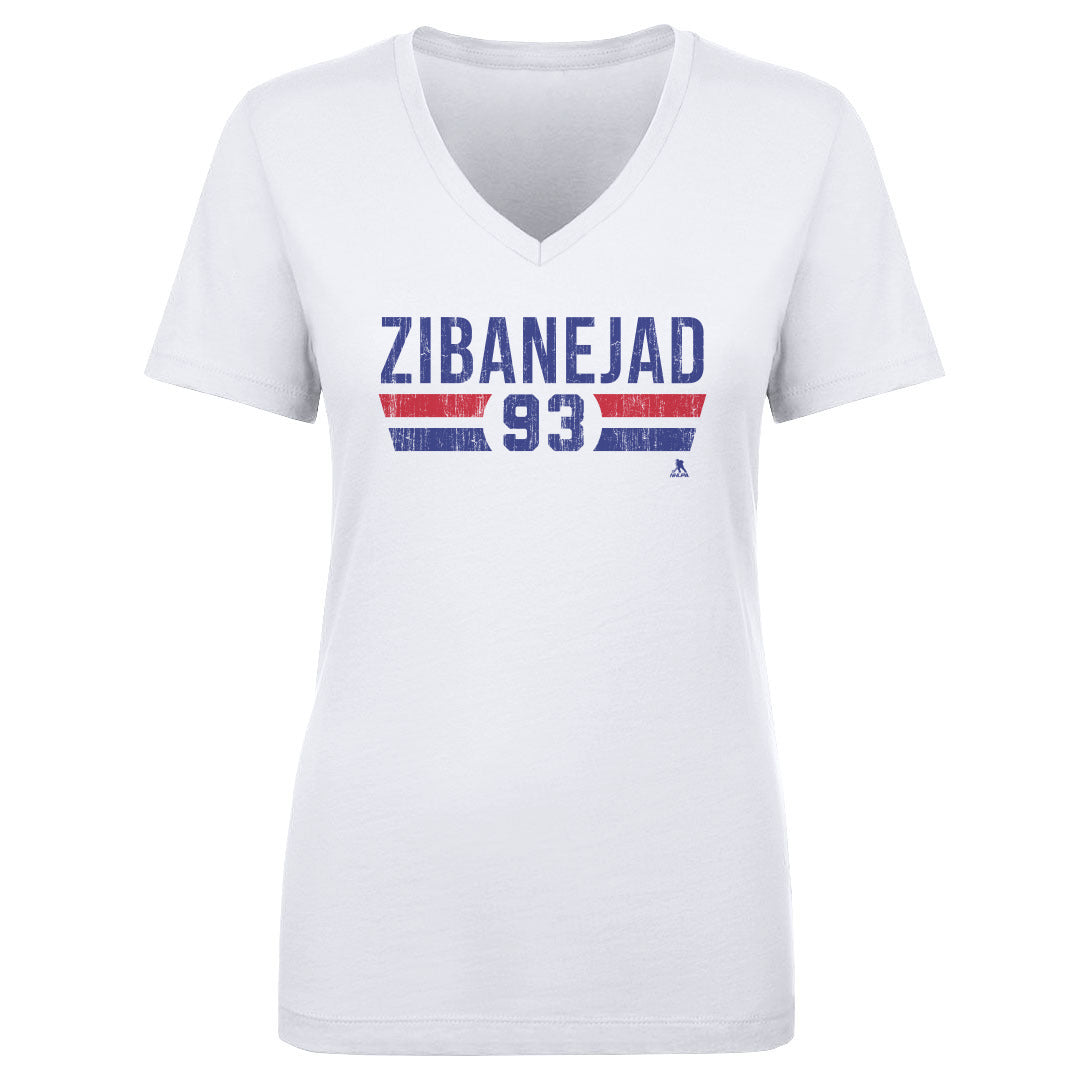 Mika Zibanejad Women's V-Neck T-Shirt | 500 LEVEL