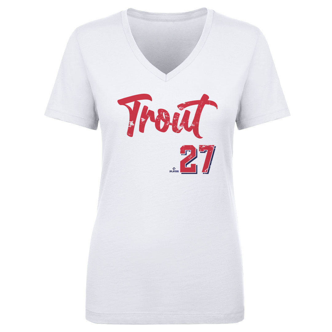 Mike Trout Women's V-Neck T-Shirt | 500 LEVEL