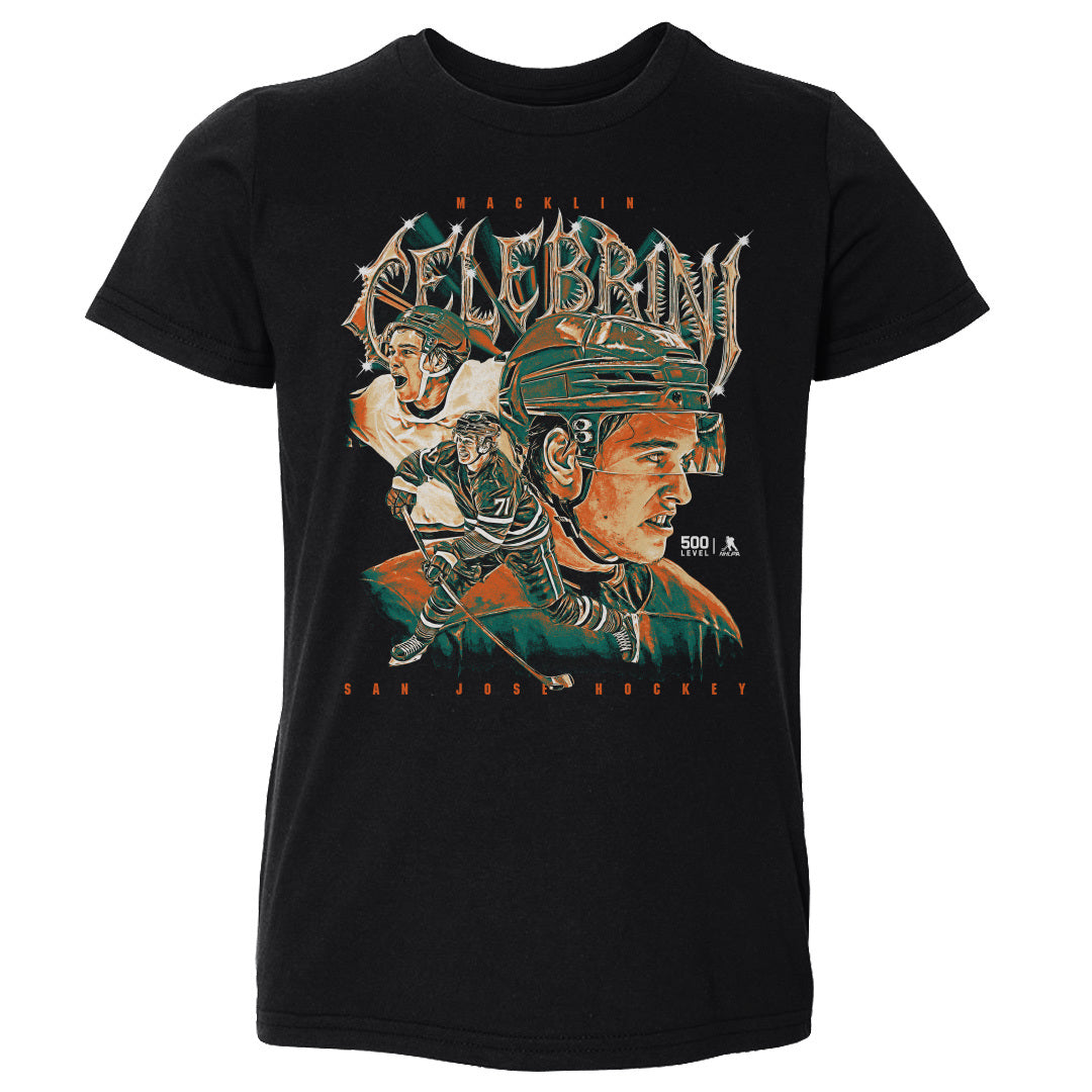 Macklin Celebrini Kids Toddler T-Shirt | 500 LEVEL