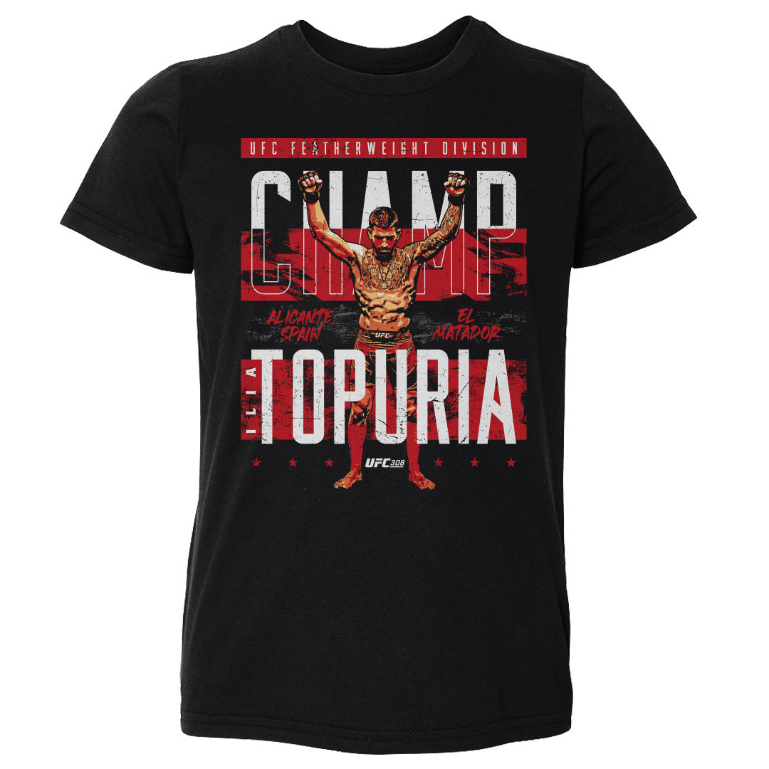 Ilia Topuria UFC 308 Champ Kids Toddler T-Shirt – 500 LEVEL