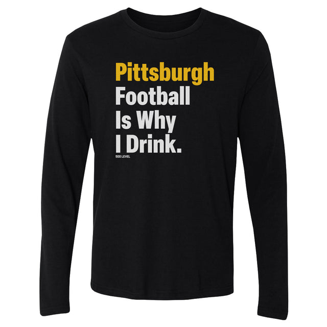 Pittsburgh Football Men's Long Sleeve T-Shirt | 500 LEVEL