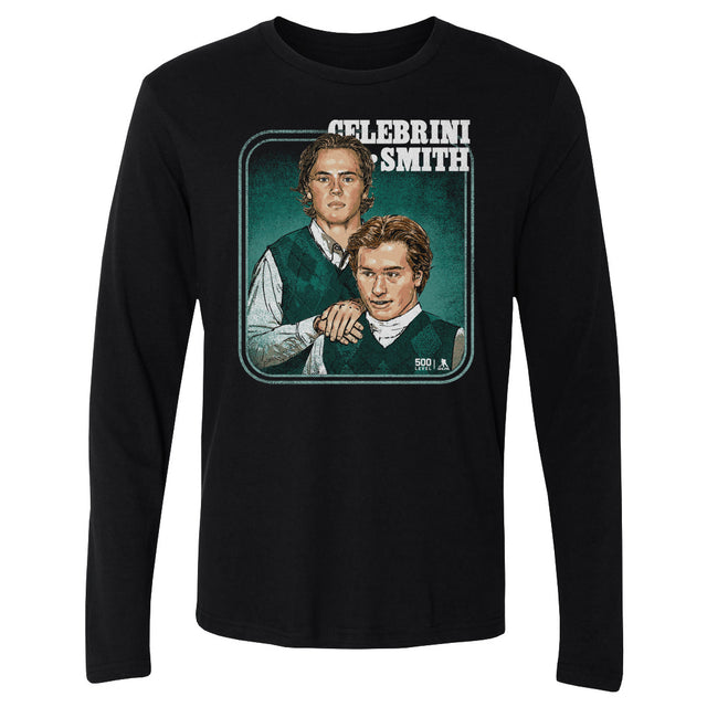 Macklin Celebrini Men's Long Sleeve T-Shirt | 500 LEVEL