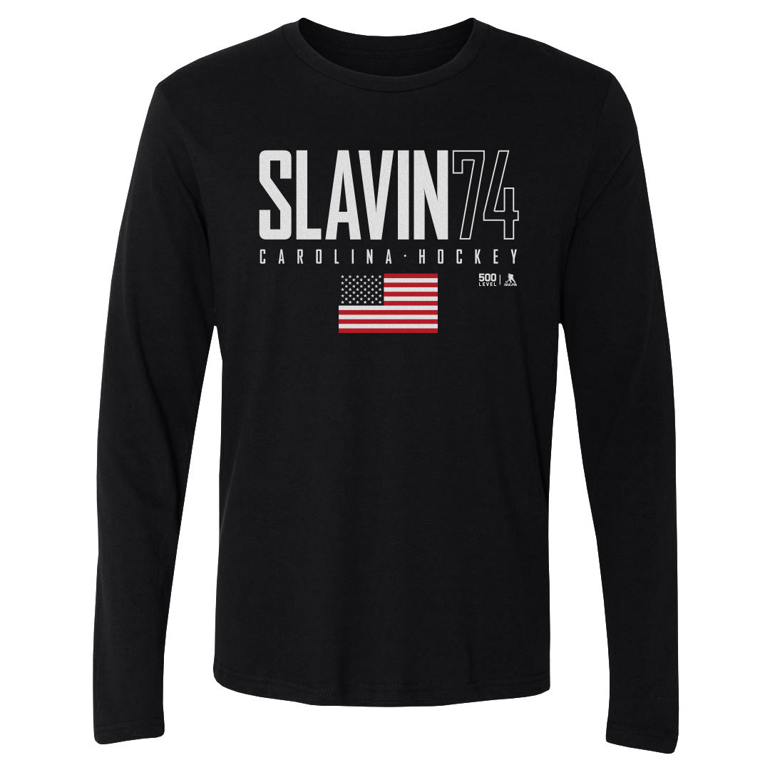 Jaccob Slavin Men's Long Sleeve T-Shirt | 500 LEVEL
