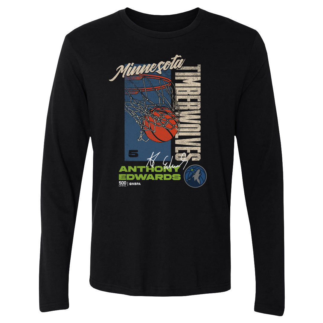 Anthony Edwards Men's Long Sleeve T-Shirt | 500 LEVEL
