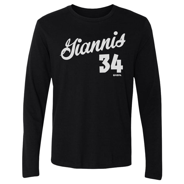 Giannis Antetokounmpo Men's Long Sleeve T-Shirt | 500 LEVEL