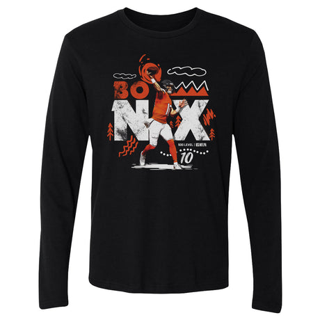 Bo Nix Men's Long Sleeve T-Shirt | 500 LEVEL