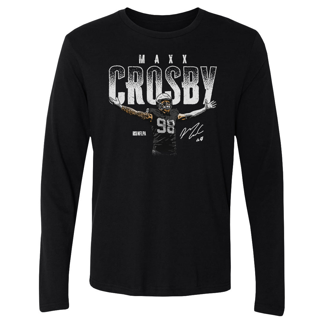 Maxx Crosby Men's Long Sleeve T-Shirt | 500 LEVEL