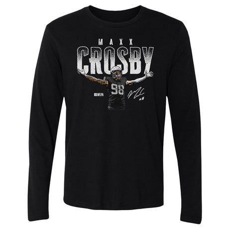 Maxx Crosby Men's Long Sleeve T-Shirt | 500 LEVEL