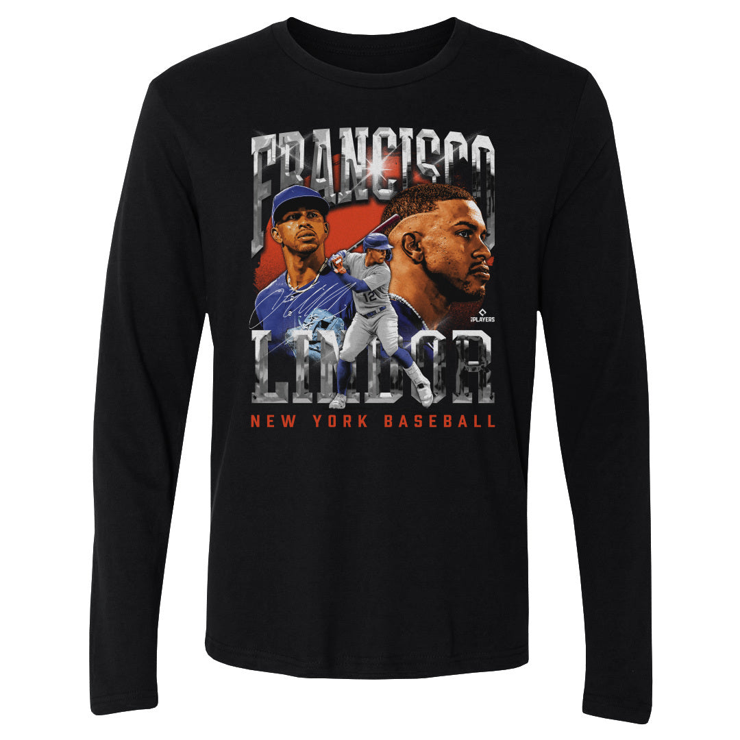 Francisco Lindor Men's Long Sleeve T-Shirt | 500 LEVEL