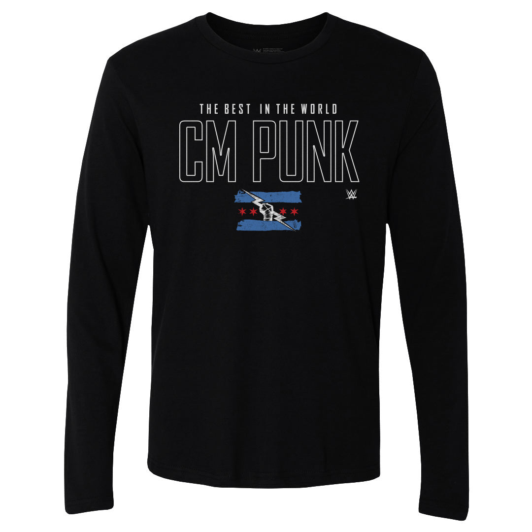 CM Punk Men's Long Sleeve T-Shirt | 500 LEVEL