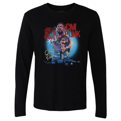 CM Punk Men's Long Sleeve T-Shirt | 500 LEVEL