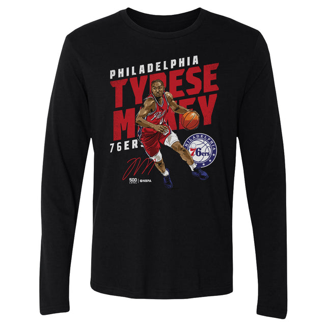 Tyrese Maxey Men's Long Sleeve T-Shirt | 500 LEVEL